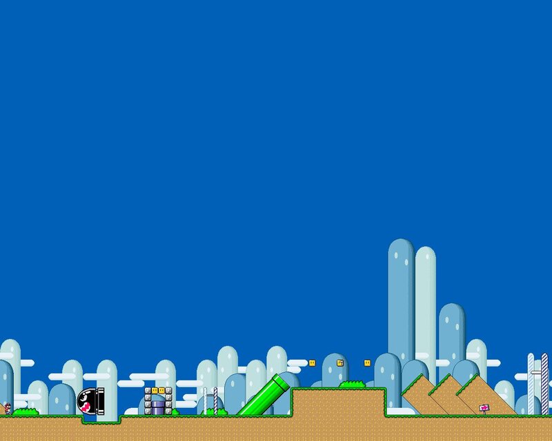 Super Mario Bros. level scene