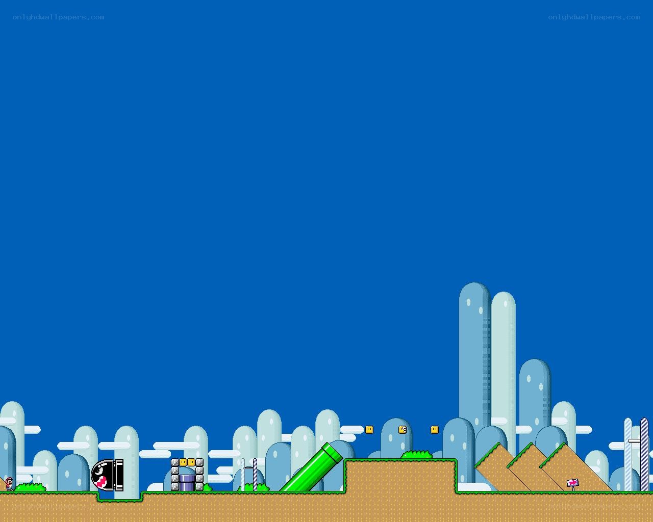 Super Mario Bros. level scene