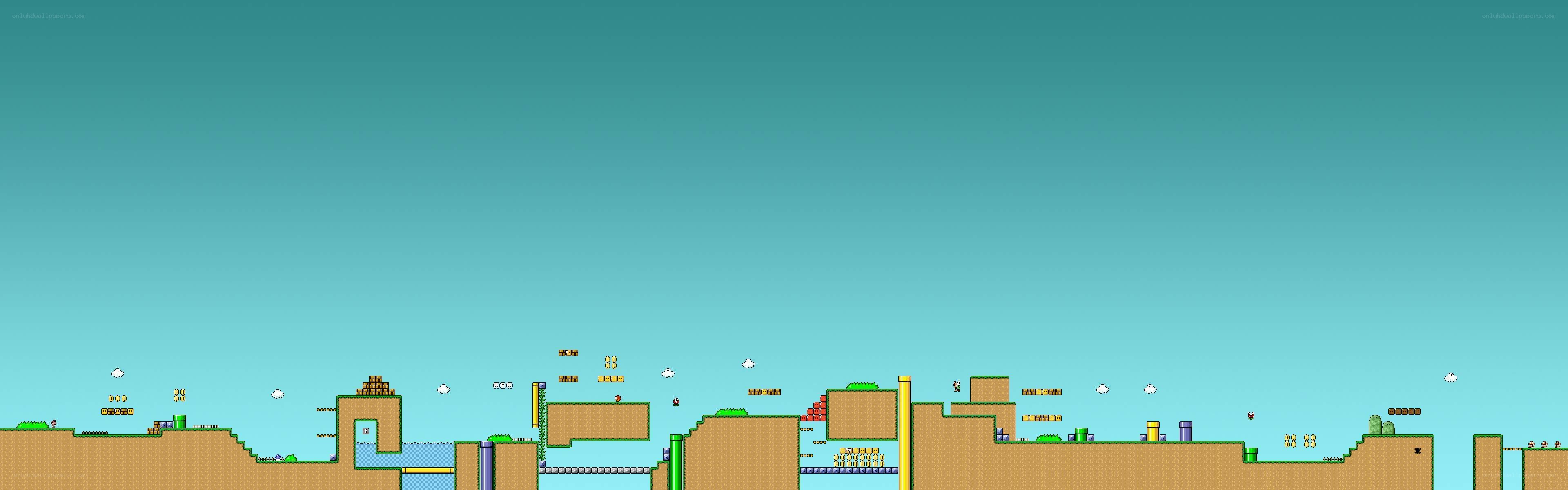 Super Mario Bros. level scene