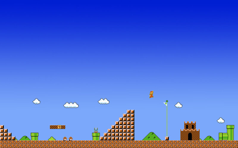 Super Mario Bros level scene