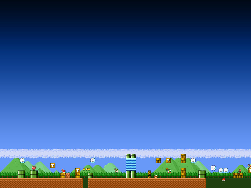 Super Mario Bros. level scene