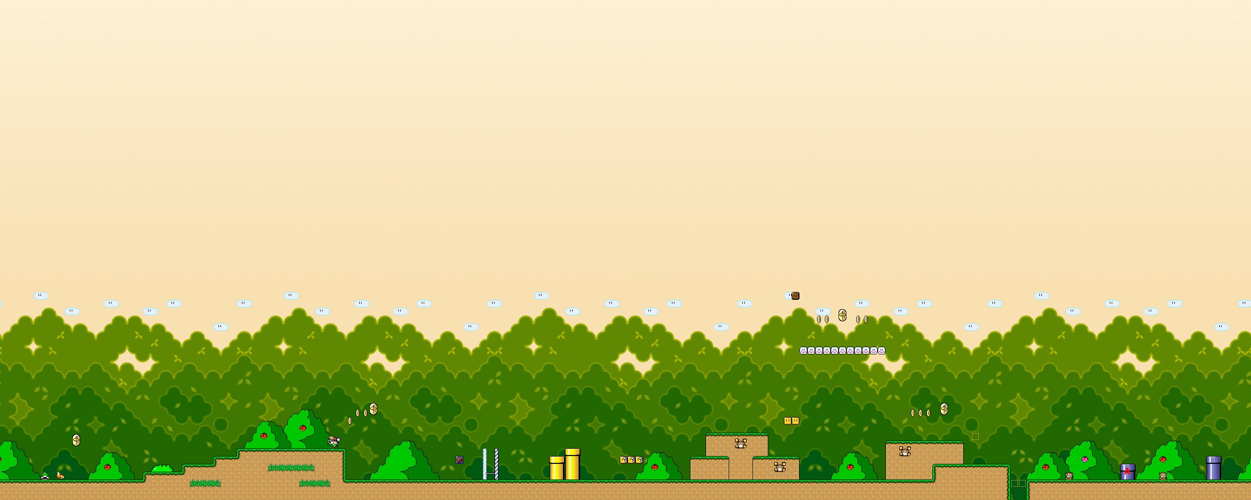 Super Mario Bros. level scene