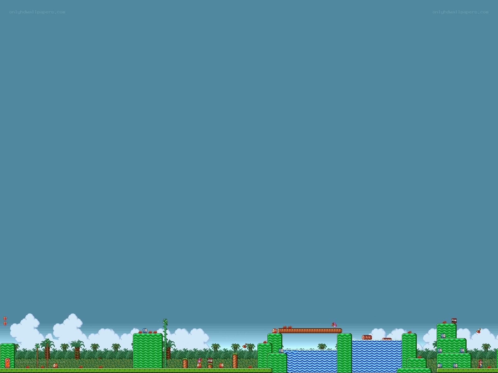 Super Mario Bros. level scene