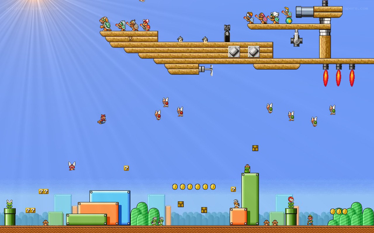 Super Mario Bros. level scene