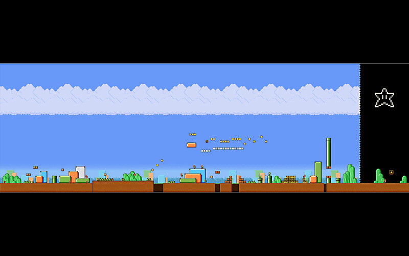 Super Mario Bros. level scene