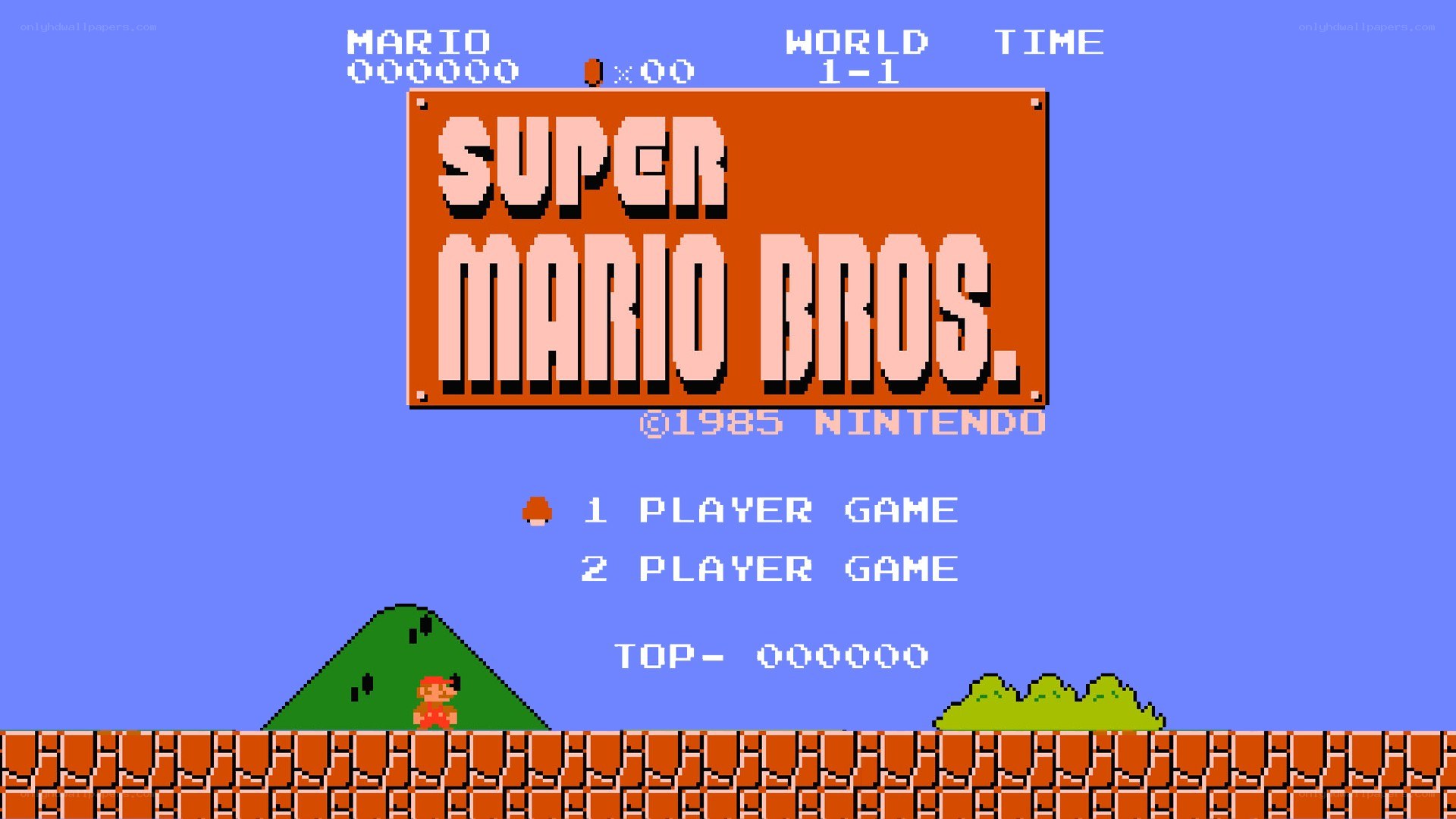 Super Mario Bros title screen