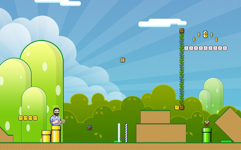 Super Mario fan art scene