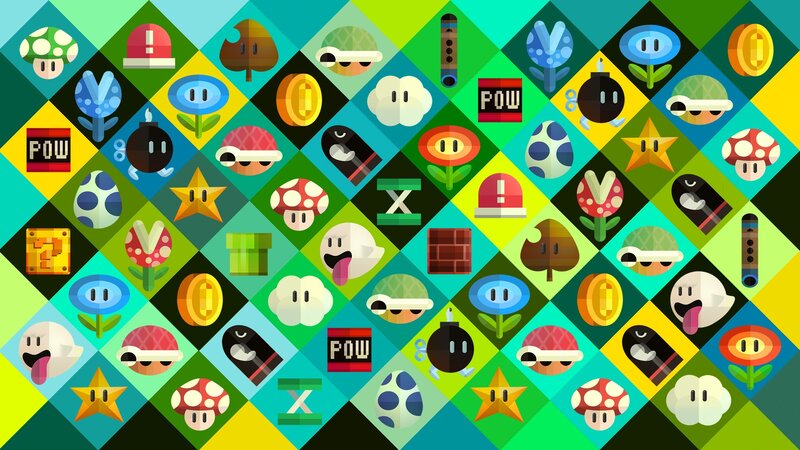 Super Mario Game Items — Green