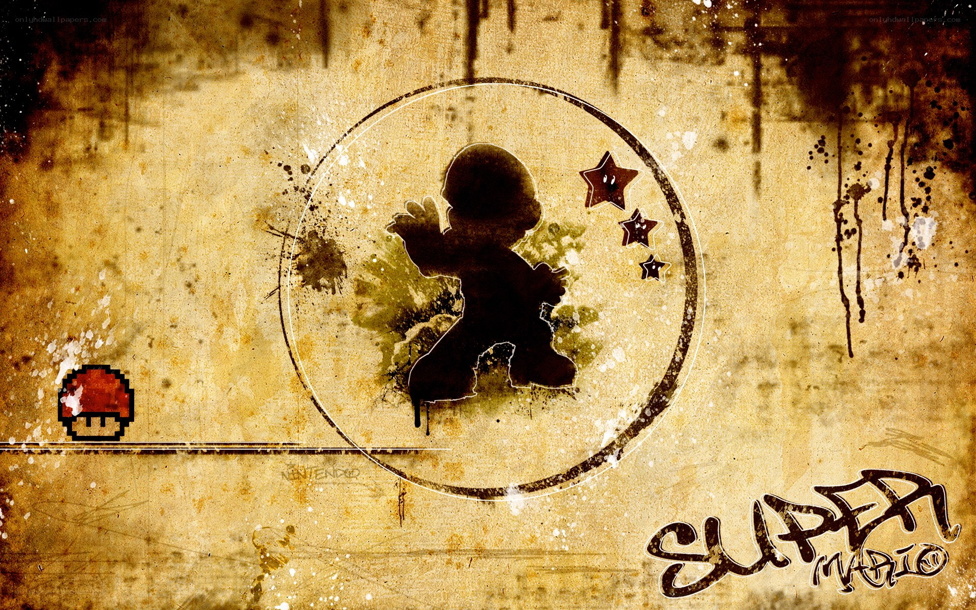 Super Mario graffiti art