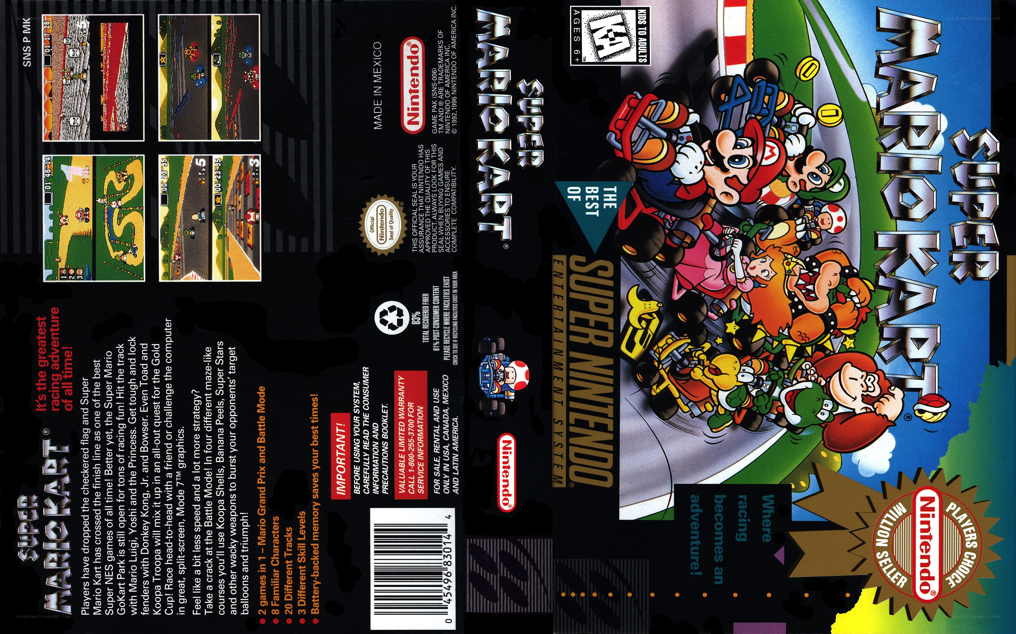 Super Mario Kart game box