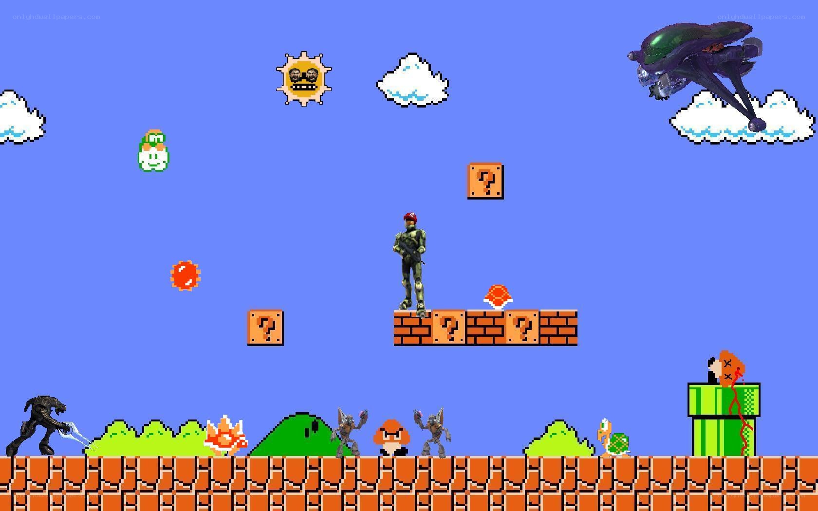 Super Mario meets Halo
