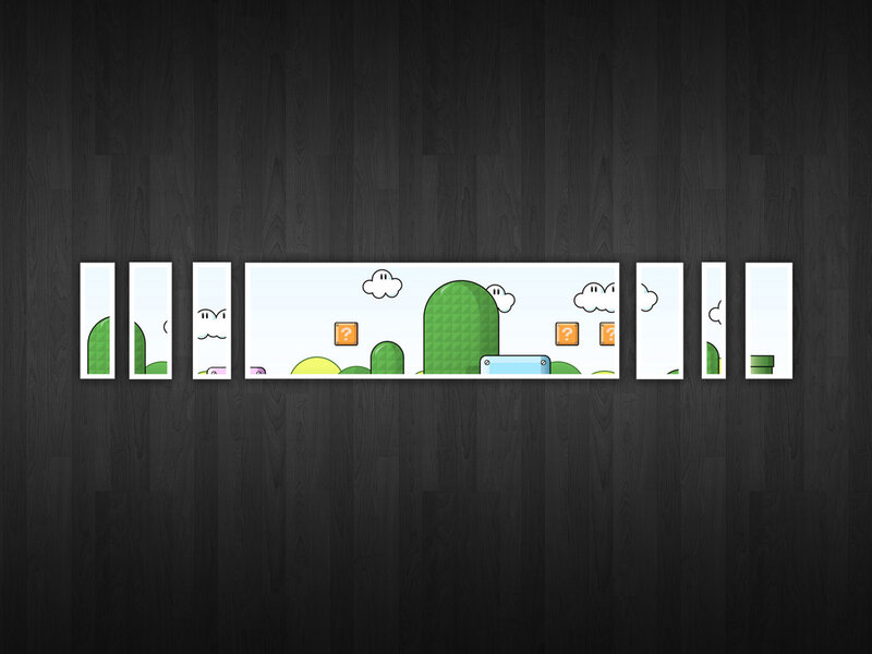 Super Mario scene collage