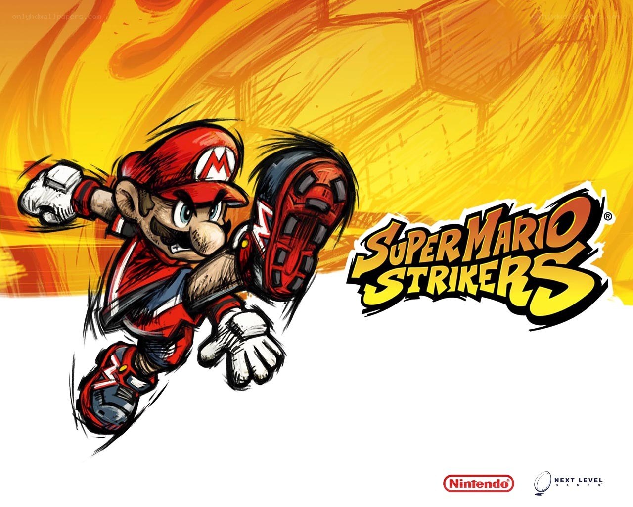 Super Mario Strikers artwork