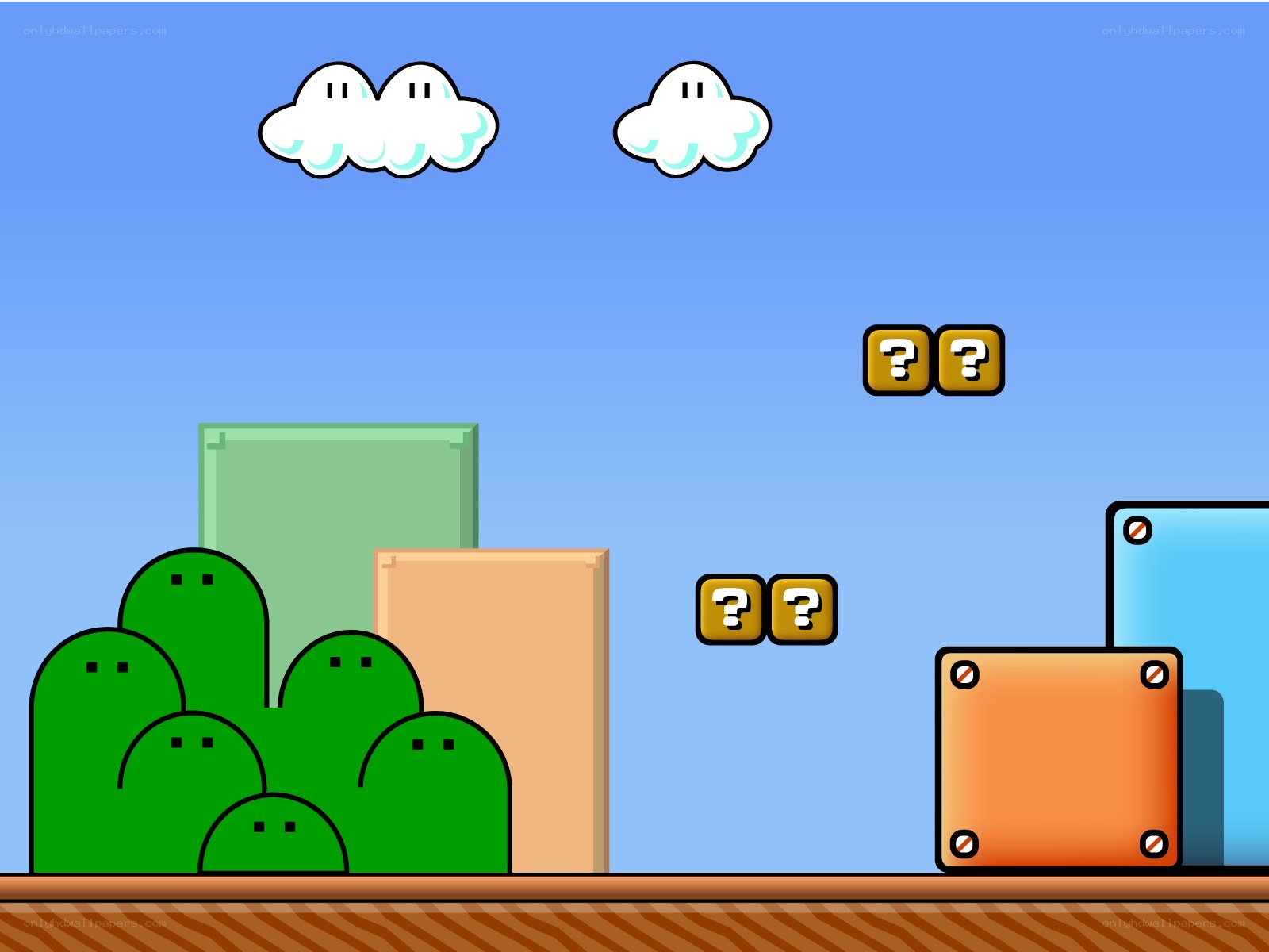 Super Mario-style game scene