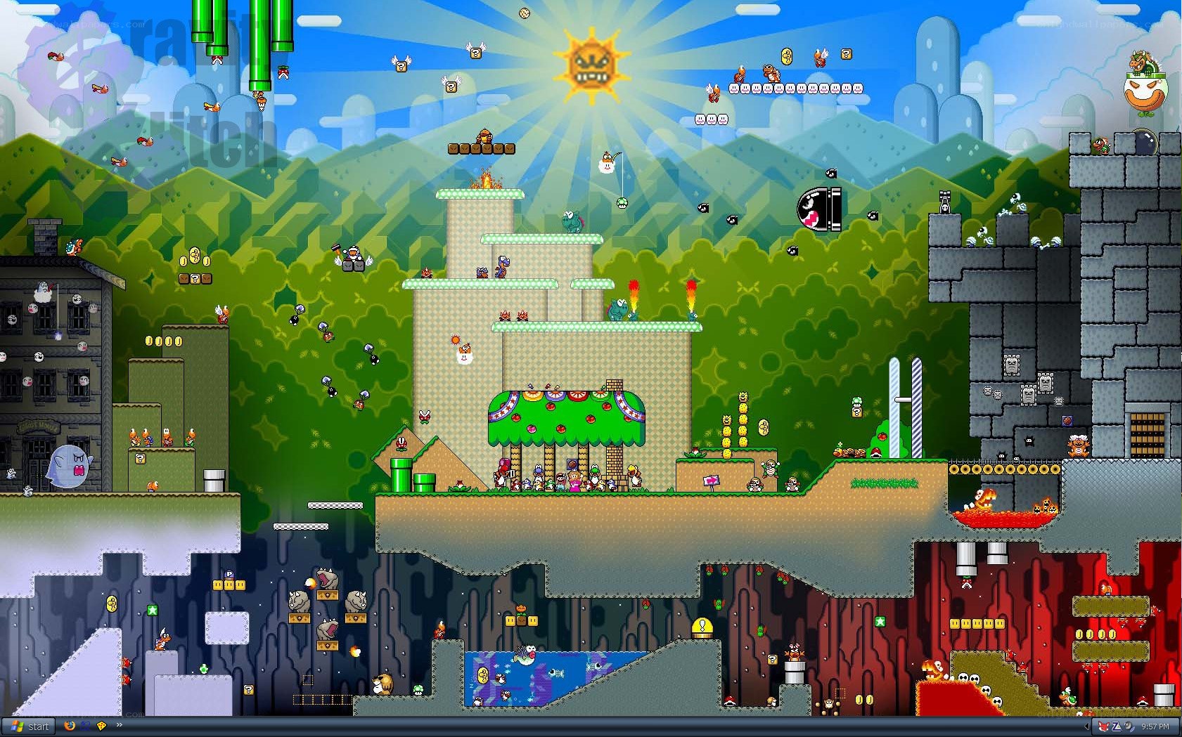 Super Mario World gameplay scene