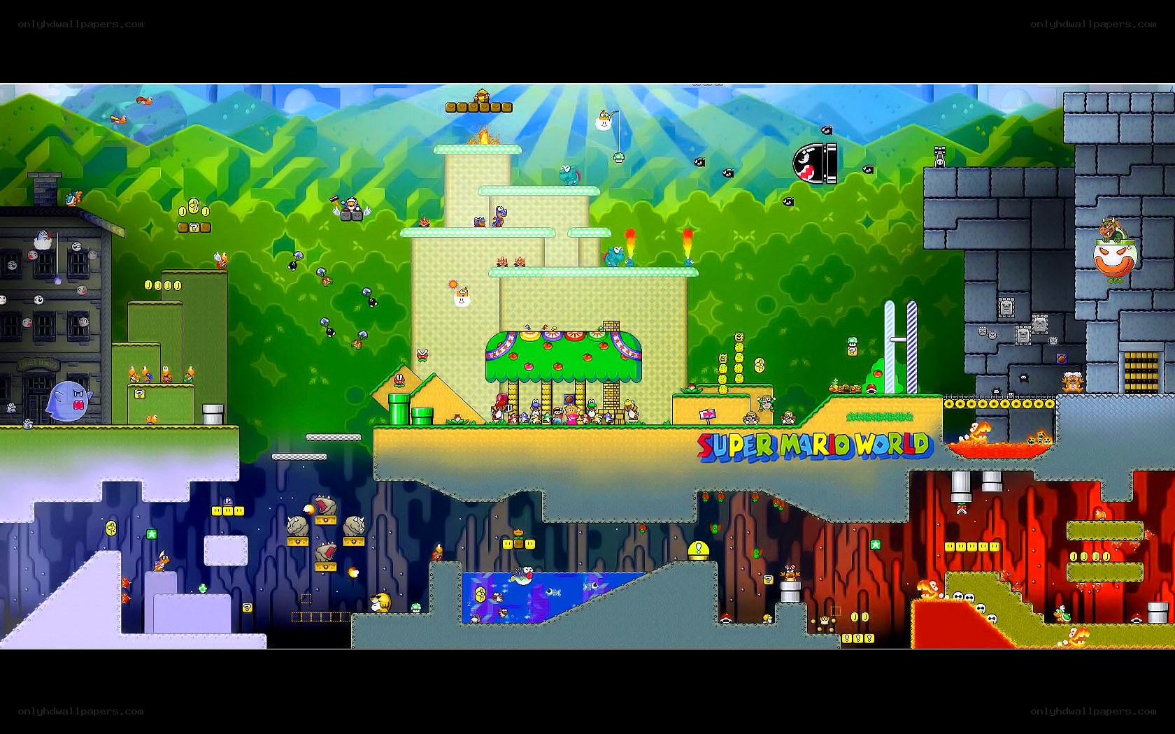 Super Mario World level scene