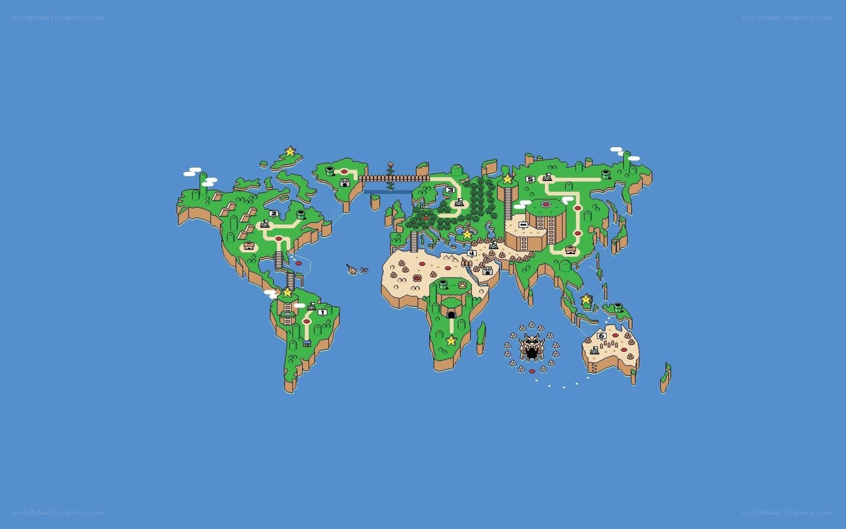 Super Mario world map