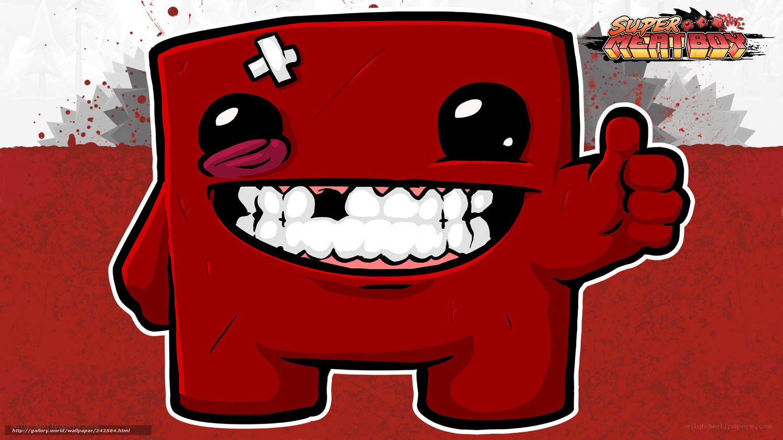 Super Meat Boy character wallpaper