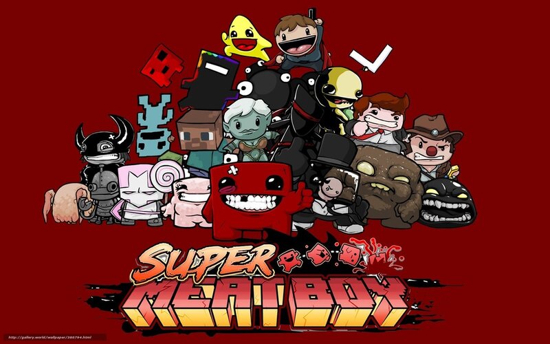 Super Meat Boy characters collage