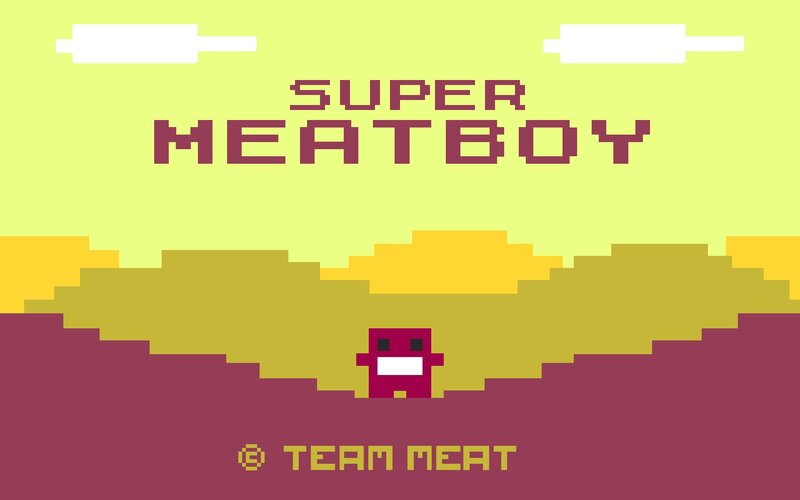 Super Meat Boy title screen