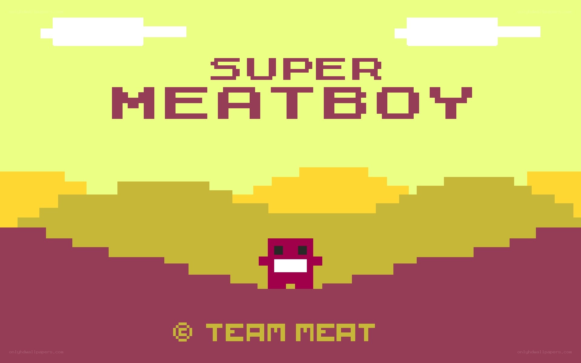 Super Meat Boy title screen