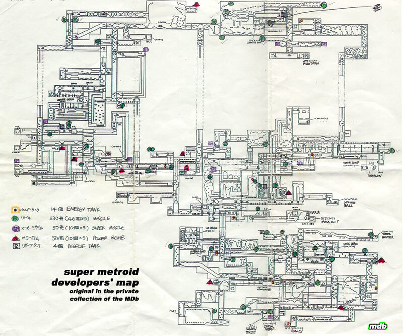 Super Metroid developer map