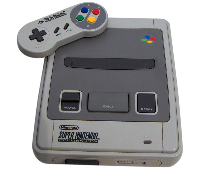 Super Nintendo console and controller