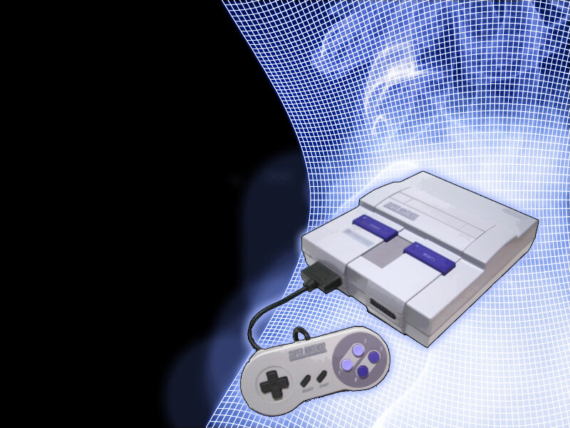 Super Nintendo console and controller