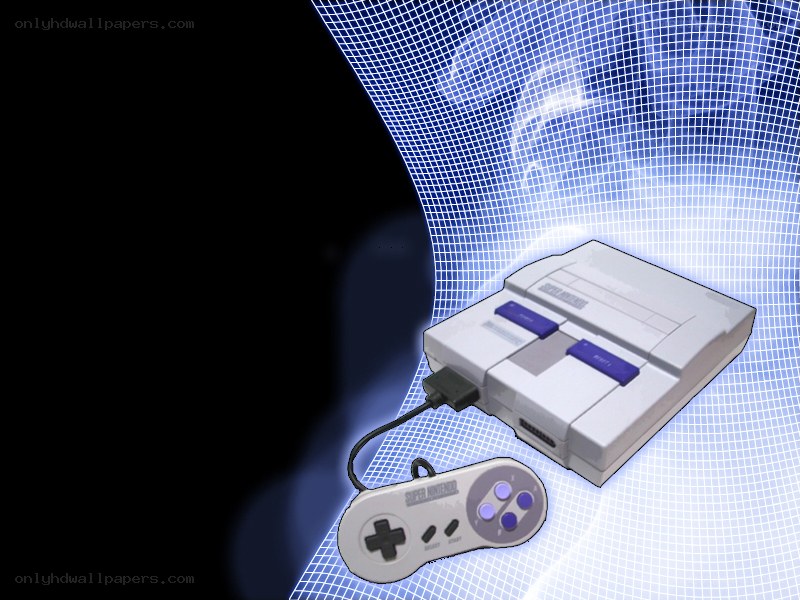 Super Nintendo console and controller