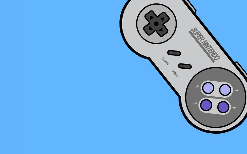 Super Nintendo Controller — Blue, Playful