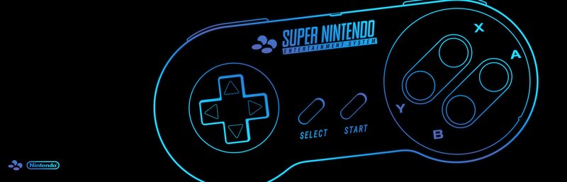 Super Nintendo Controller — Blue