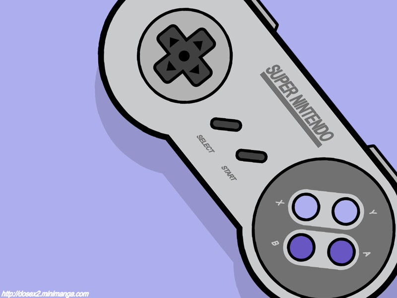 Super Nintendo Controller — Gray, Neutral, Digital Art
