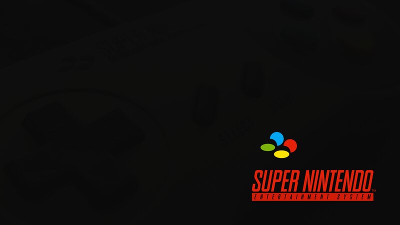 Super Nintendo Logo — Black, Dark