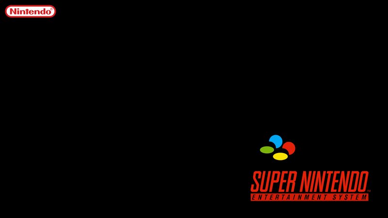 Super Nintendo Logo — Black, Minimalist