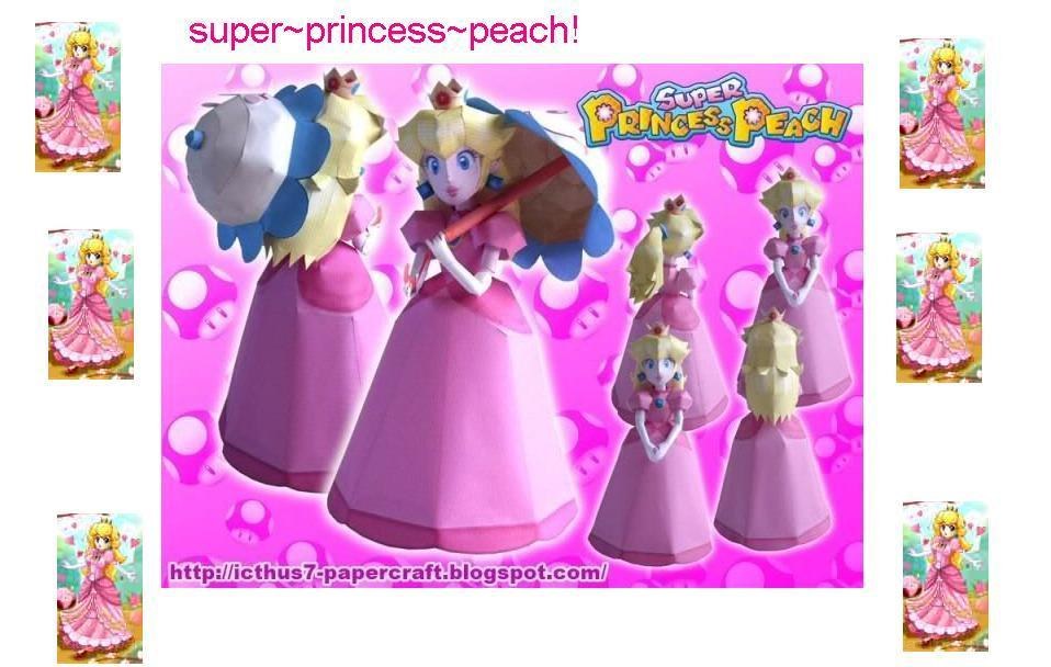 Super Princess Peach papercraft