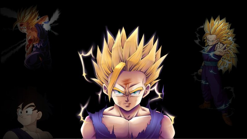 Super Saiyan Character — Black, Dramatic, Anime, Spiky Hair