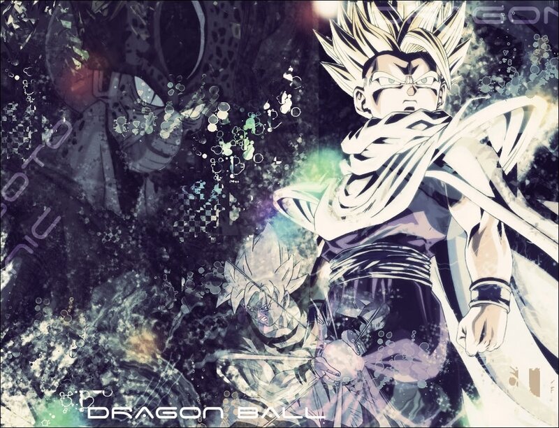 Super Saiyan Character — Black, Dramatic, Manga, Anime Art