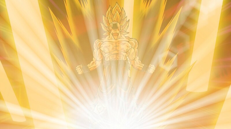 Super Saiyan Character — Yellow, Dramatic, Anime, Energy Aura, Spiky Hair