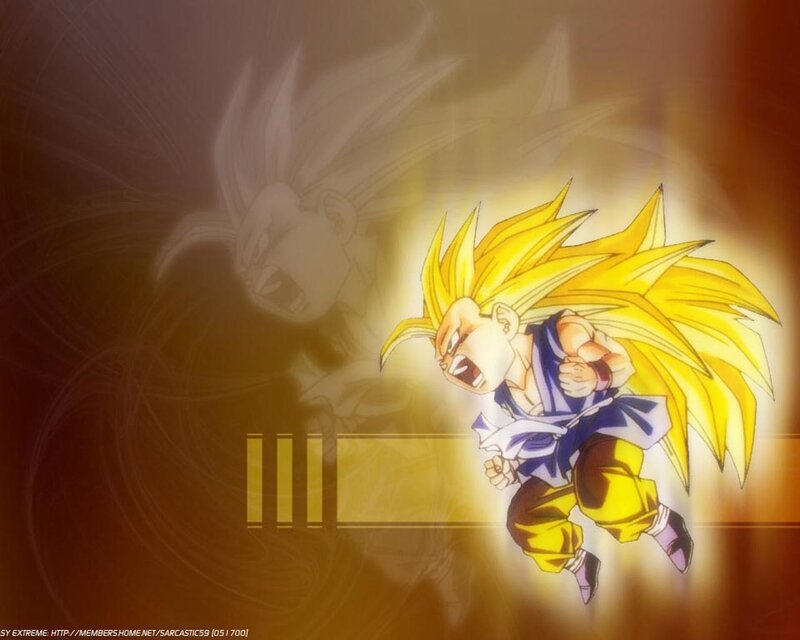 Super Saiyan Character — Yellow, Dramatic, Anime, Spiky Hair, Energy Aura, Shadow