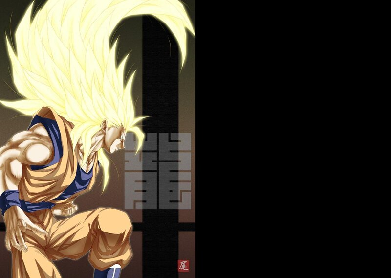 Super Saiyan Character — Yellow, Dramatic, Anime, Spiky Hair