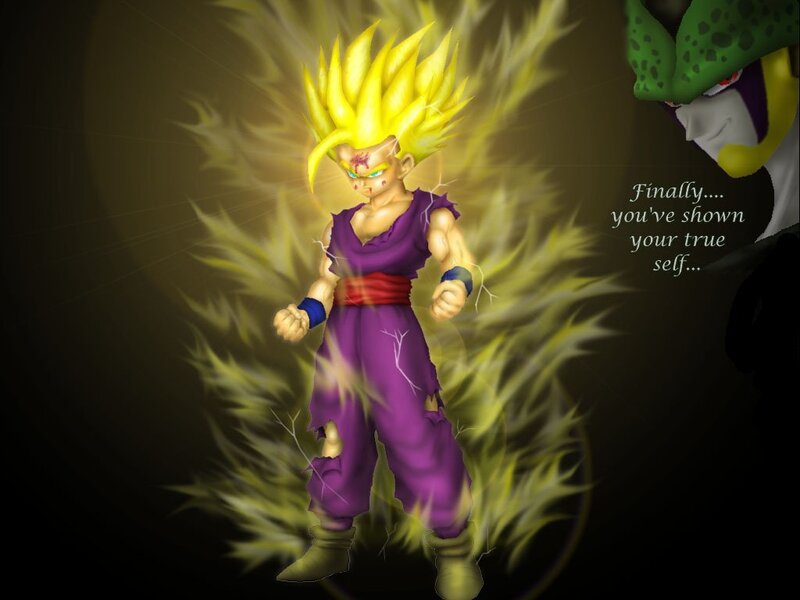 Super Saiyan Character — Yellow, Dramatic, Digital Art, Cell