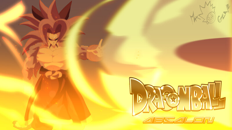 Super Saiyan Character — Yellow, Dramatic, Digital Art