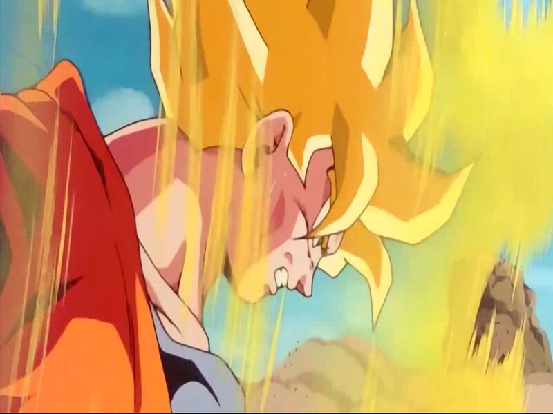 Super Saiyan Character — Yellow, Intense, Afternoon