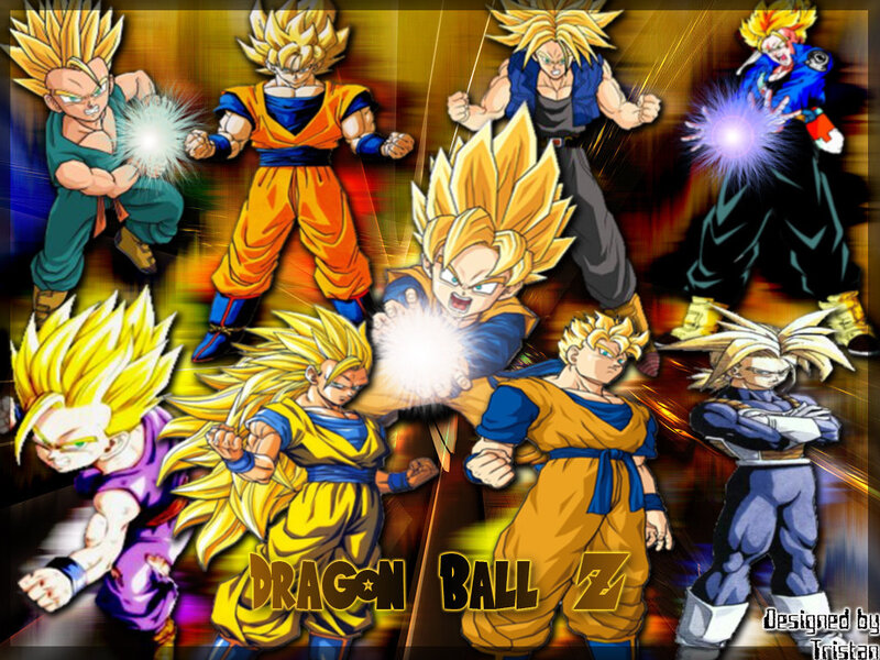 Super Saiyan Characters — Yellow, Dramatic