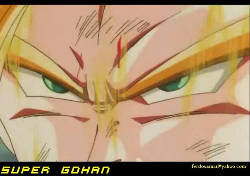 Super Saiyan Gohan intense face