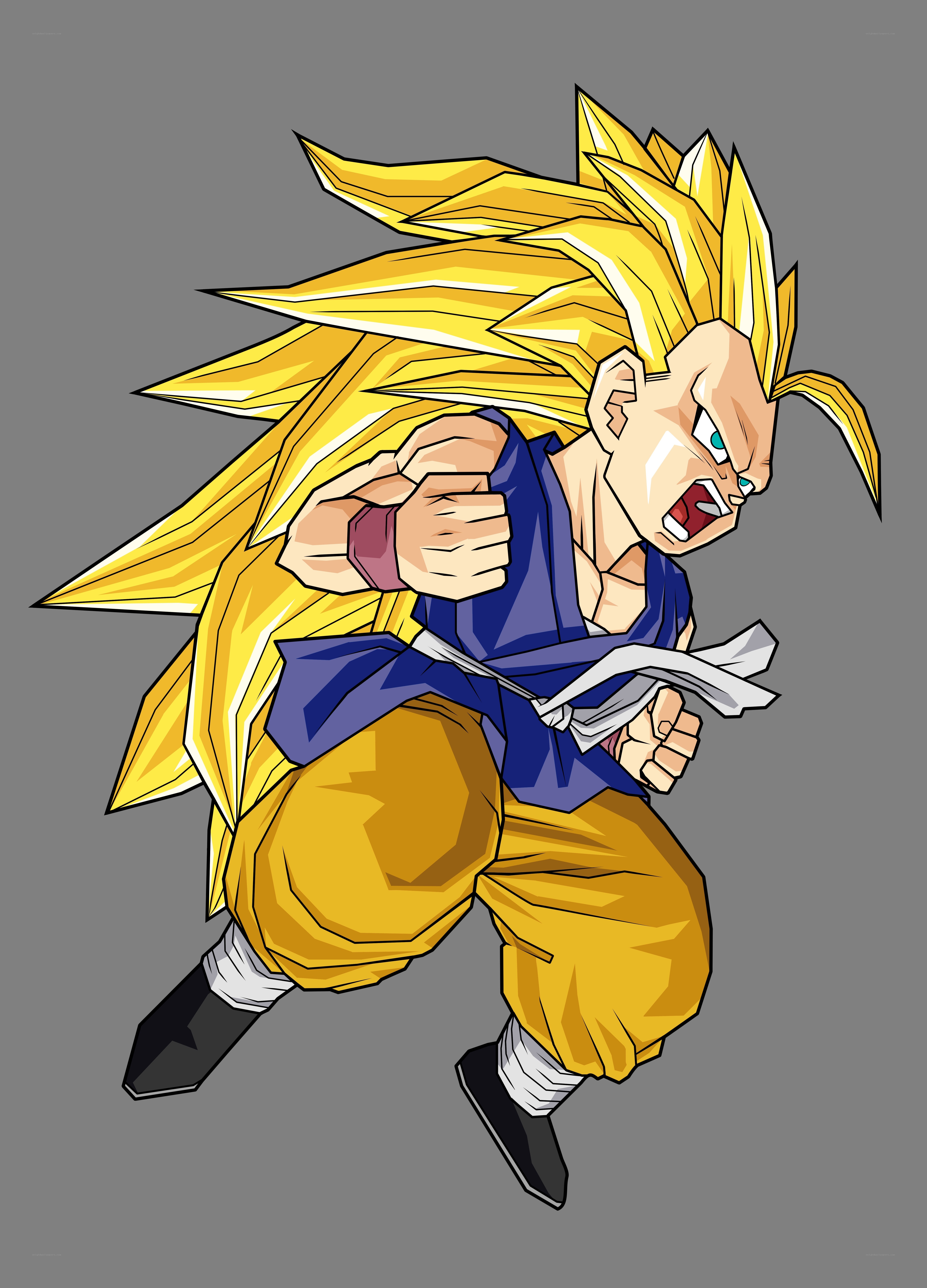 Super Saiyan Goku in action