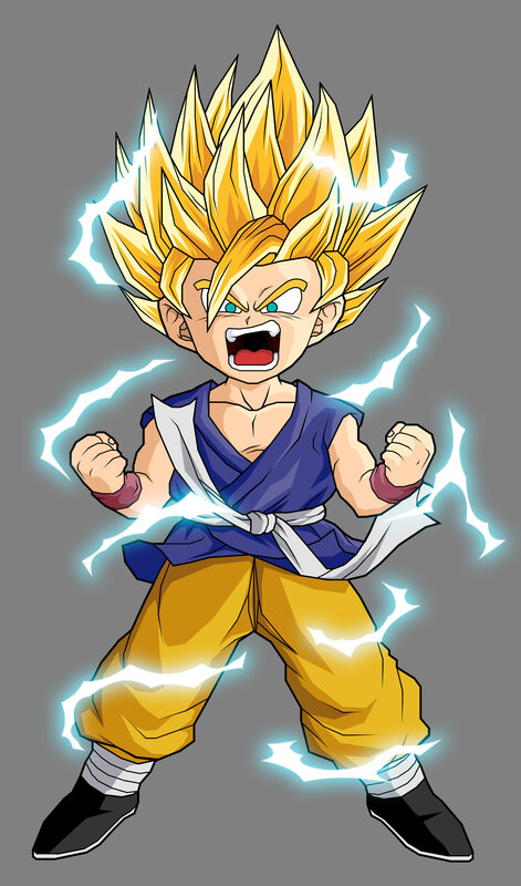 Super Saiyan Goku in action