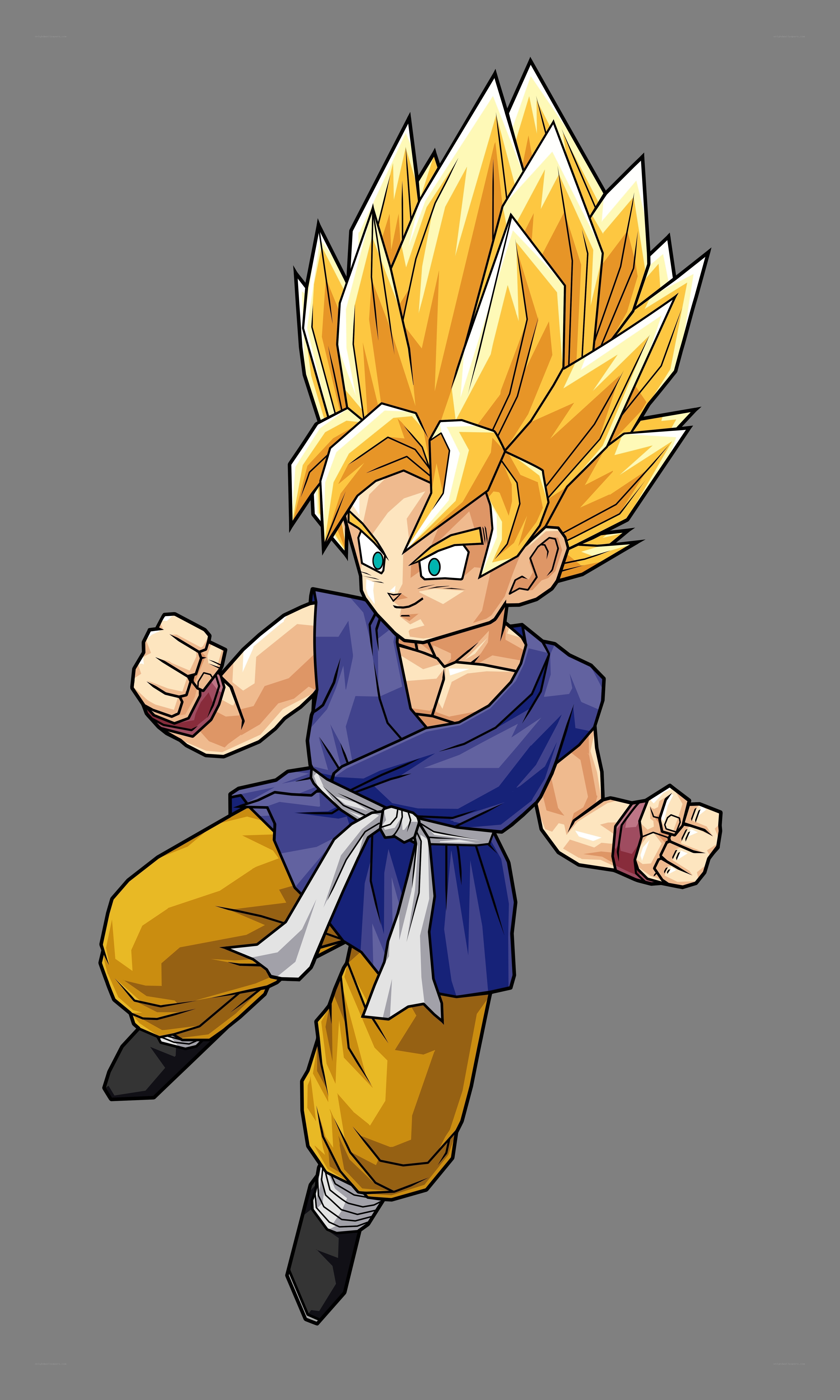 Super Saiyan Goku in action