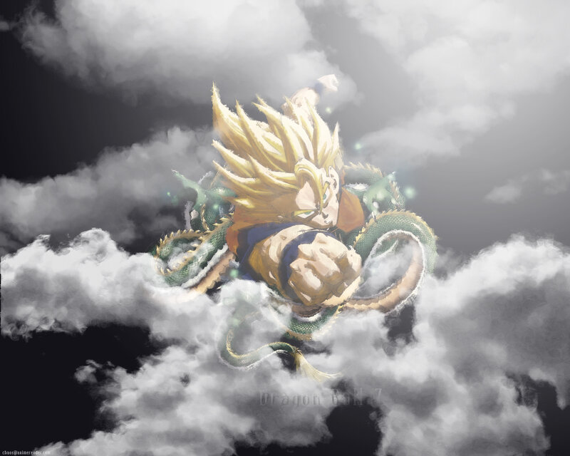 Super Saiyan Goku with Dragon