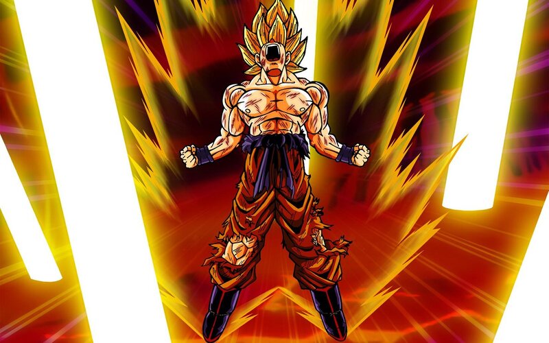 Super Saiyan Goku — Yellow, Dramatic, Anime, Energy Aura